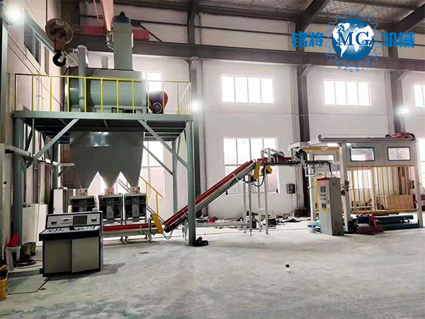 江苏张家港轻质石膏砂浆自动化生产线安装收尾！马上准备试机啦！