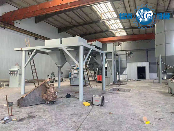 杭州萧山砂浆干混站项目安装现场