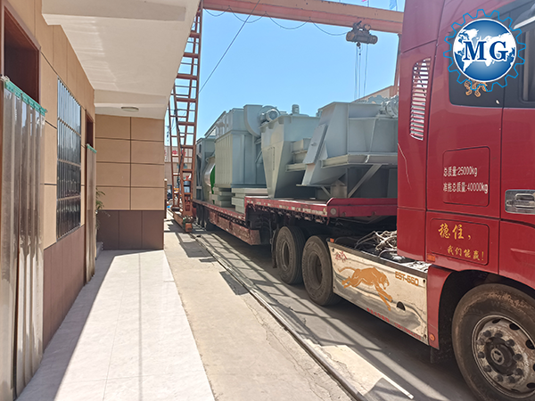 西安干粉砂浆设备装车现场！