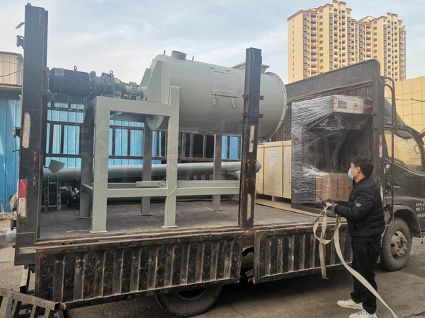 简易干粉砂浆生产线交付物流！